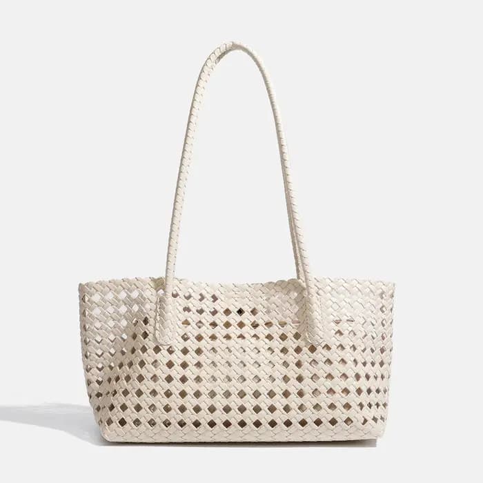 Sac fourre-tout tissé vert citron avec pochette, sac à bandoulière pour femme, idéal pour l'été et l
