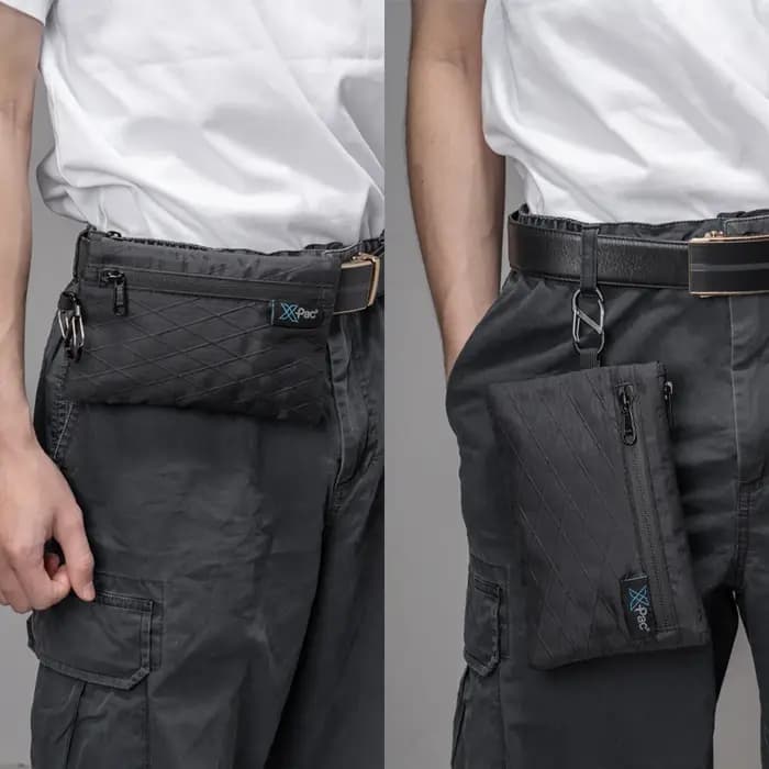 Sac de taille X-PAC, grande pochette pour pièces de monnaie porte-clés avec fermeture éclair YKK