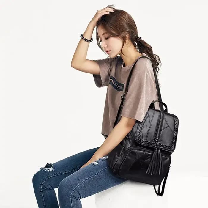 1 pièces femmes sacs à dos en cuir mode épaule femme sac à dos dames voyage Mochilas