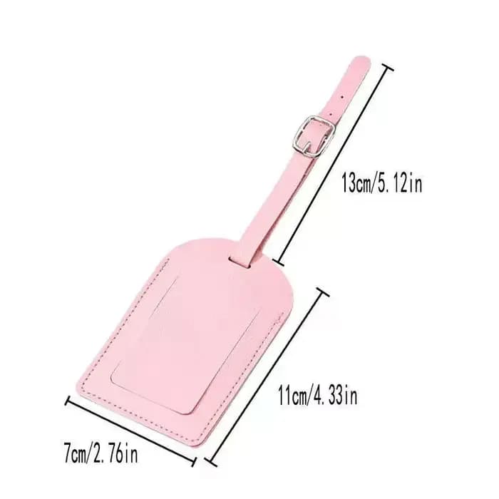 Étiquette de bagage en cuir PU pour valise, porte-nom et adresse, accessoire de voyage pour femmes et hommes