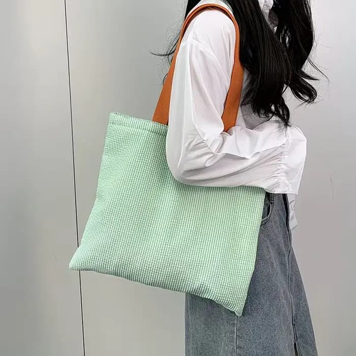 Sac fourre-tout rayé pour femme avec grandes poches intérieures