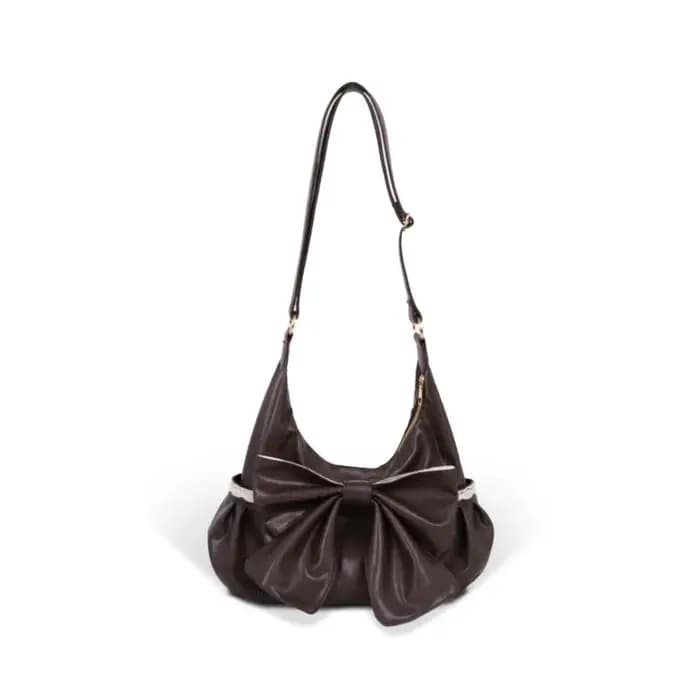 Sac fourre-tout coréen rétro en dentelle avec nœud pour femmes