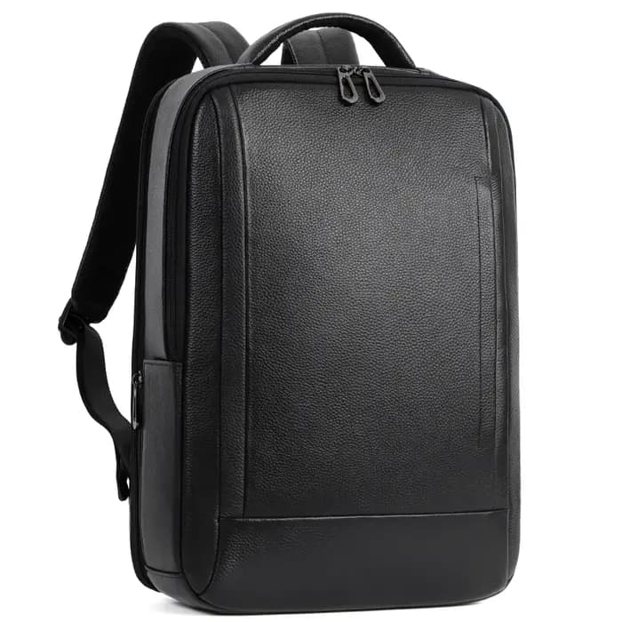 15.6 pouces sac à dos pour ordinateur portable hommes 100% en cuir véritable