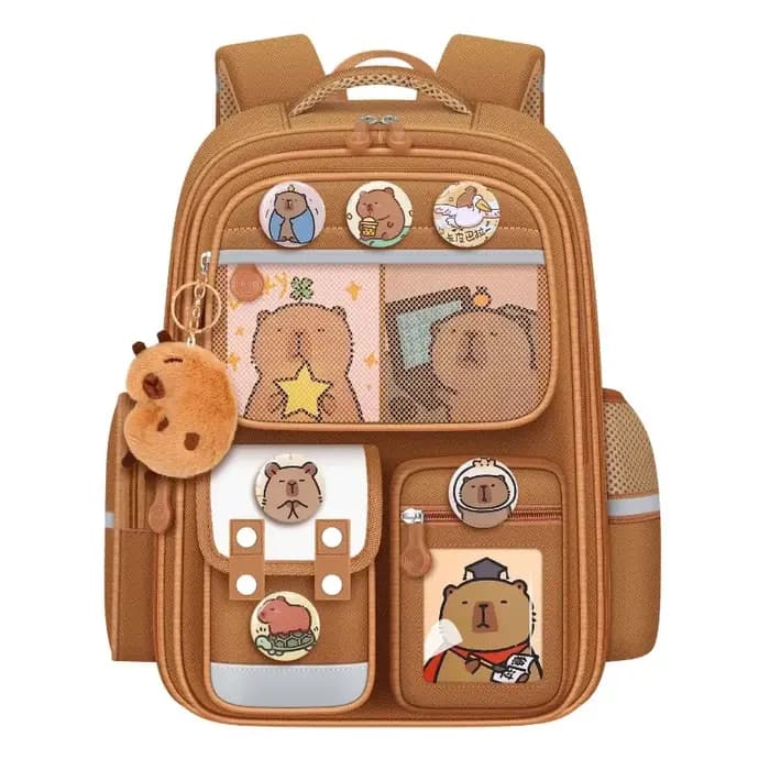 Capybara enfants sac à dos étanche étudiant cartable grande capacité soulager la charge sac d'école sac à dos orthopédique sac de livre
