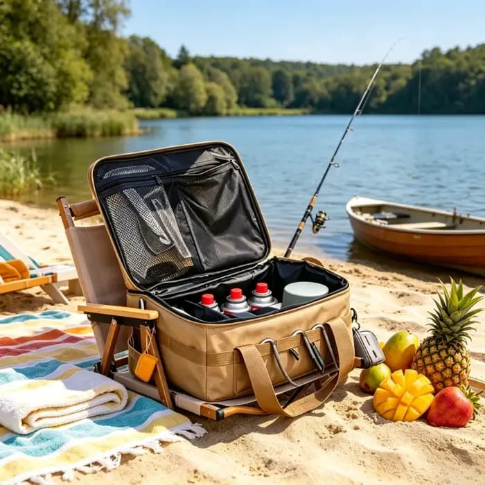Sac de rangement pliable en Oxford kaki 30L