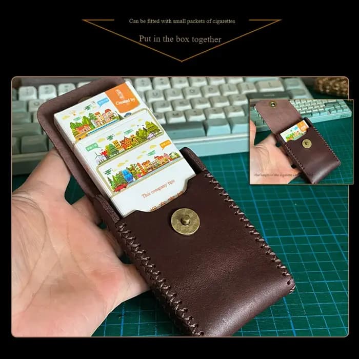 Sac de rangement vintage en cuir fait à la main pour hommes