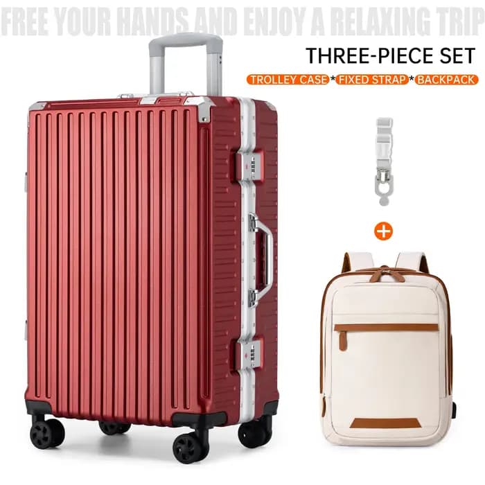 Valise à roulettes 20 24 26 28 pouces avec cadre en aluminium
