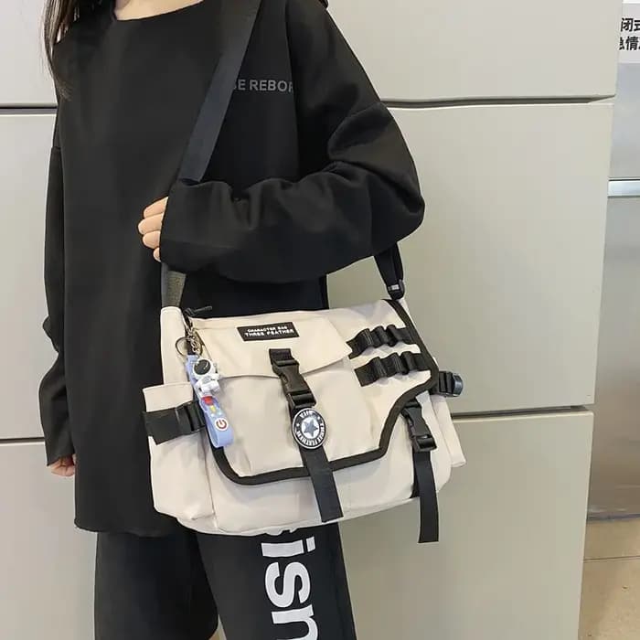 Sacs à bandoulière en toile pour femmes 2023 Nylon hommes postier étudiant sac
