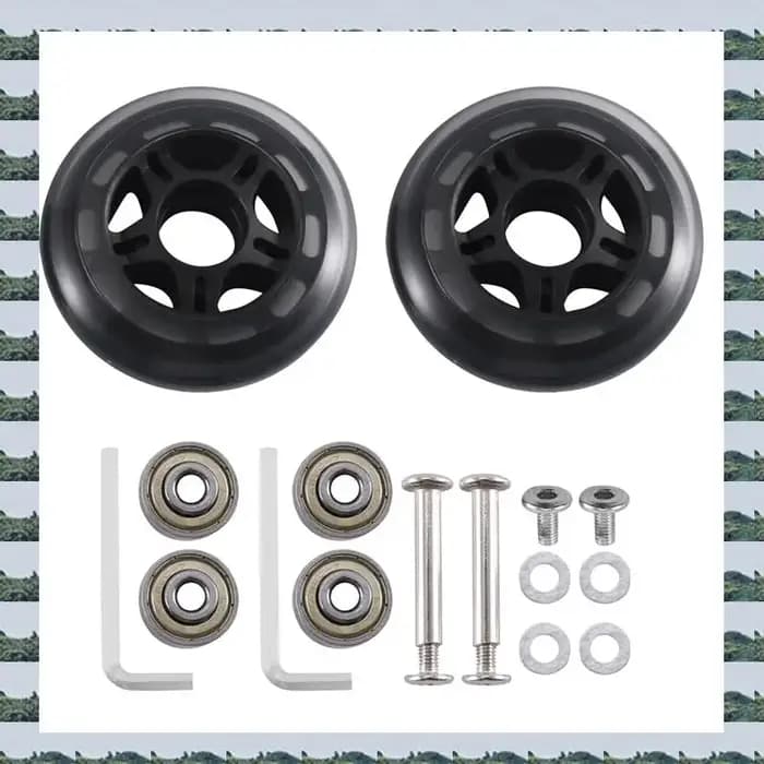 ABQR 80Mm X 24Mm roues à bagages roulements en acier au carbone