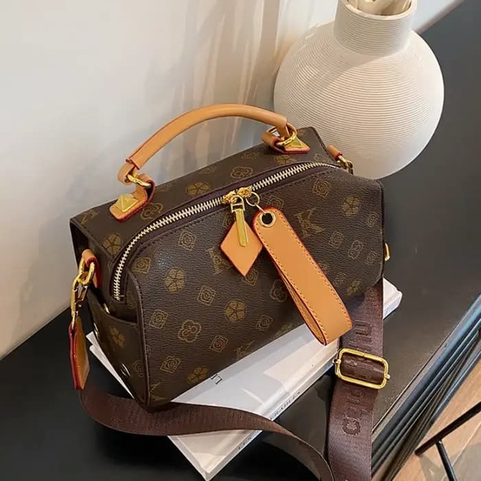 Sac Monogramme Vintage Rigide 2-en-1 Spacieux et Léger pour le Bureau