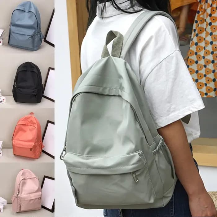 Sac à dos léger de couleur unie simple