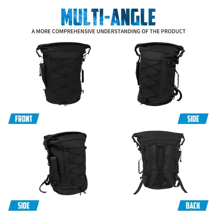Sac arrière de moto 50L-85L, sac à dos de voyage extensible avec sangles, rangement universel, sac de support de barre Sissy pour Harley