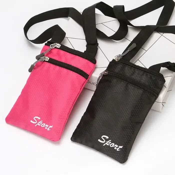Sac de sport incliné pour téléphone – sac multifonctionnel avec sangle réglable en fibre de polyester durable