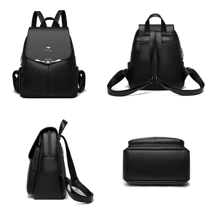 Sac à dos en cuir PU pour femme, grande capacité, sac à dos de voyage pour femme, sac à dos pour ordinateur portable pour femme, sacs d'école, créateur de luxe, mode