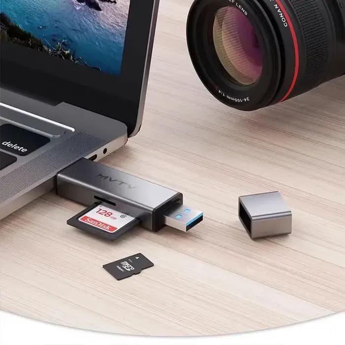 Lecteur de cartes 4 en 1 USB et USB C vers SD MicroSD TF Thunderbolt 3 pour PC