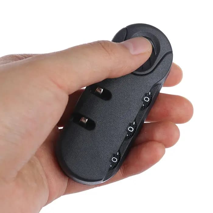 Cadenas à 3 Chiffres Noir pour Sac de Voyage