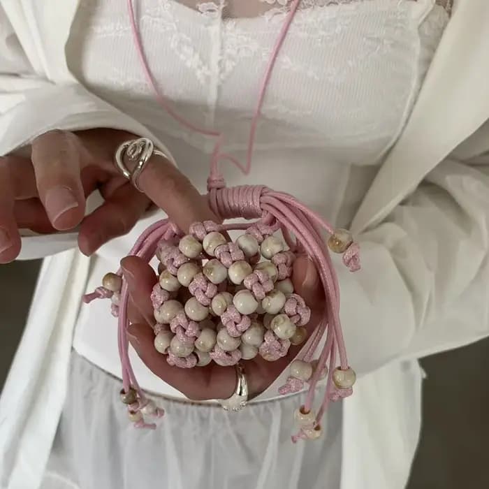 Nouveau Mini Sac à Bandoulière en Corde Tressée