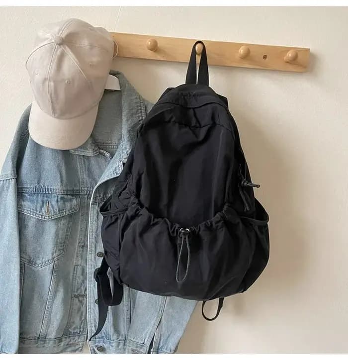 2025 sac à dos décontracté femmes grande capacité mode Junior lycée étudiant pli cartable sac en tis