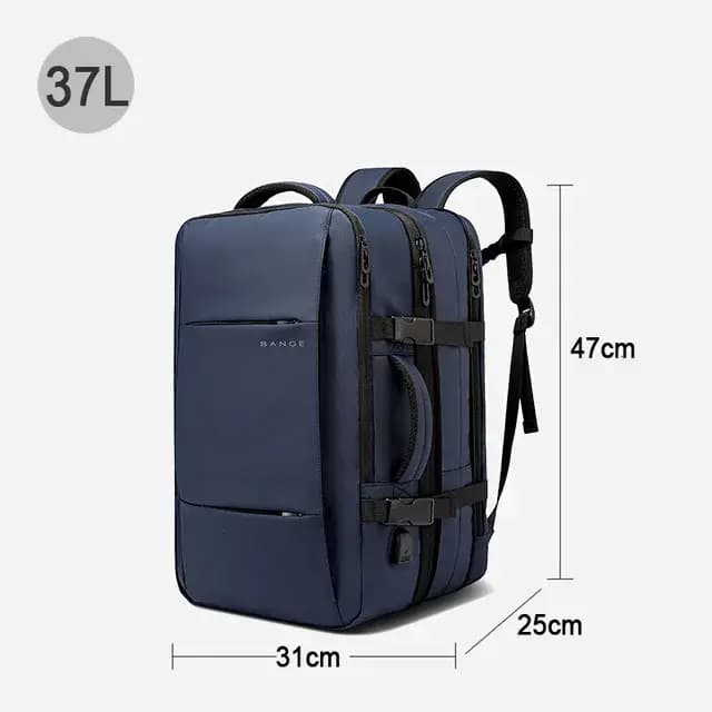 BANGE extensible hommes sac à dos étanche 17.3 pouces sac à dos pour ordinateur portable homme grande capacité