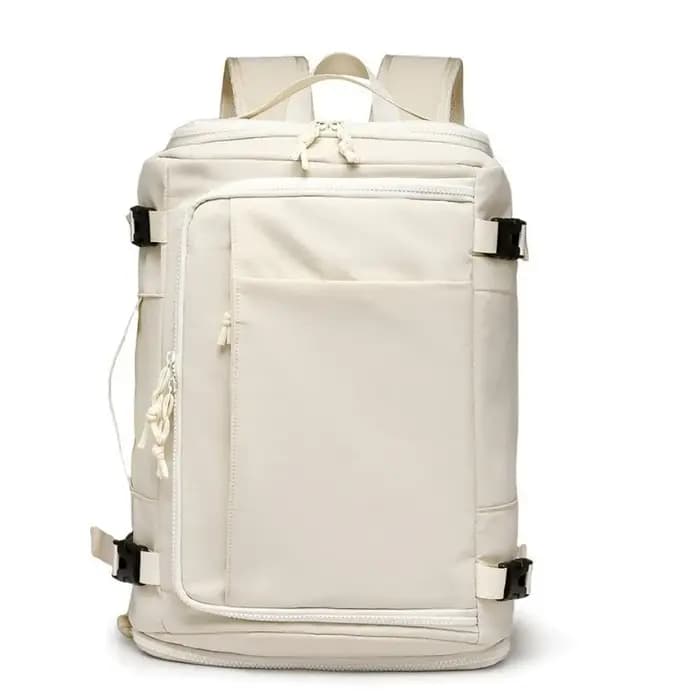 Sac à dos de voyage de style valise grande capacité anti-rayures avec compartiment à chaussures et bretelles réglables