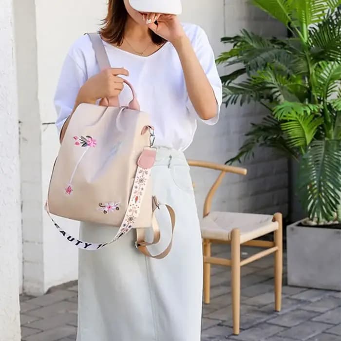 Sac à Dos Oxford Brodé pour Femme