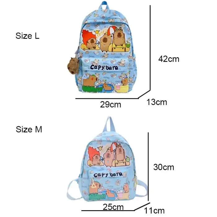 Mignon grande capacité Capybara sac à dos dessin animé respirant étudiant cartable en Nylon ultra-léger livre sac retour à l'école femmes fille