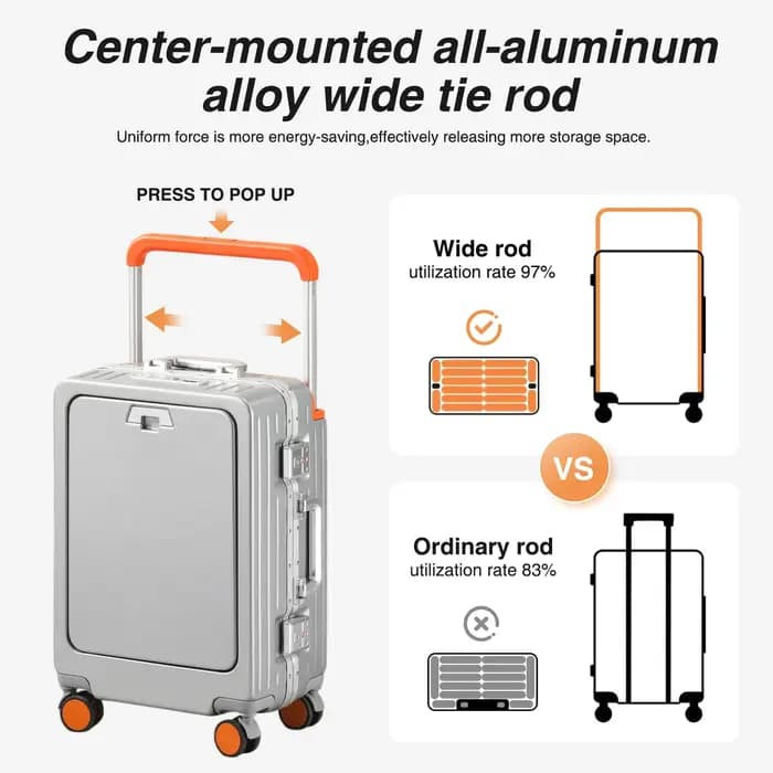 AIWEINY Bagage à cadre en aluminium – Résistance à la pression de qualité militaire