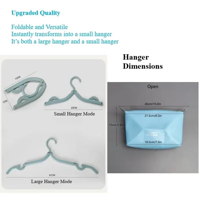 Cintre de voyage pliable dans un sac de rangement : un indispensable portable pour les hôtels