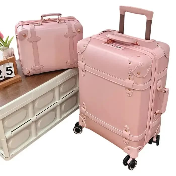 Ensemble de bagages Vintage en cuir pour femmes