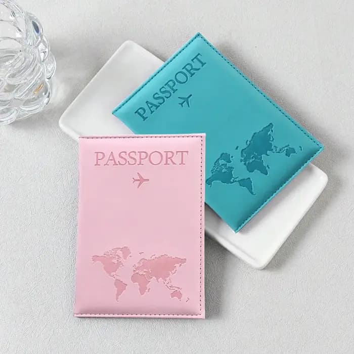 Couverture de passeport en cuir PU pour hommes et femmes