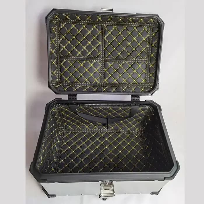 Pour 45L 55L 36L 65L 40L, sac de protection intérieur en cuir PU pour coffre de voiture en alliage d'aluminium, conteneur intérieur de coffre à bagages