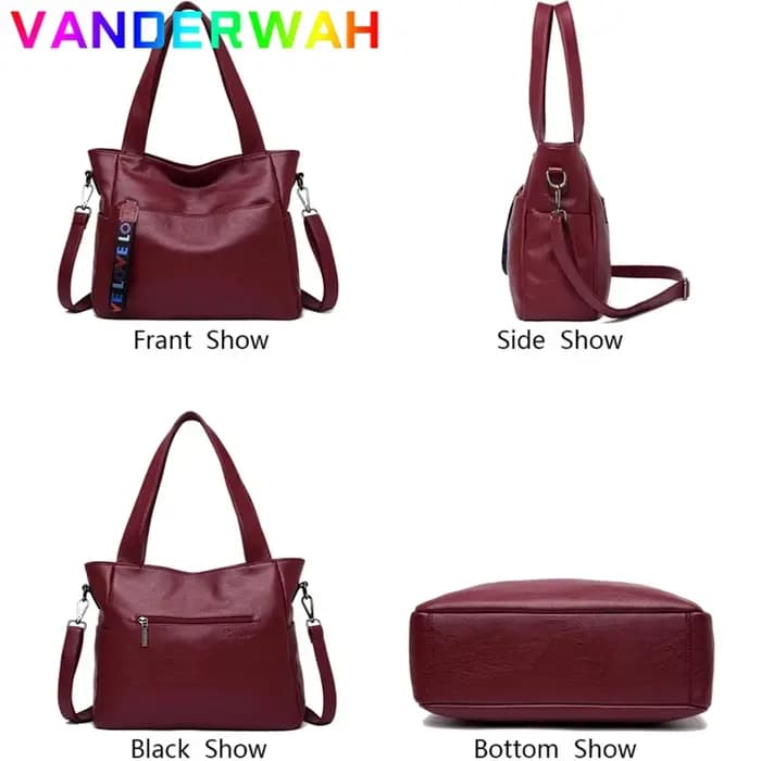 Sac fourre-tout en cuir véritable pour femme