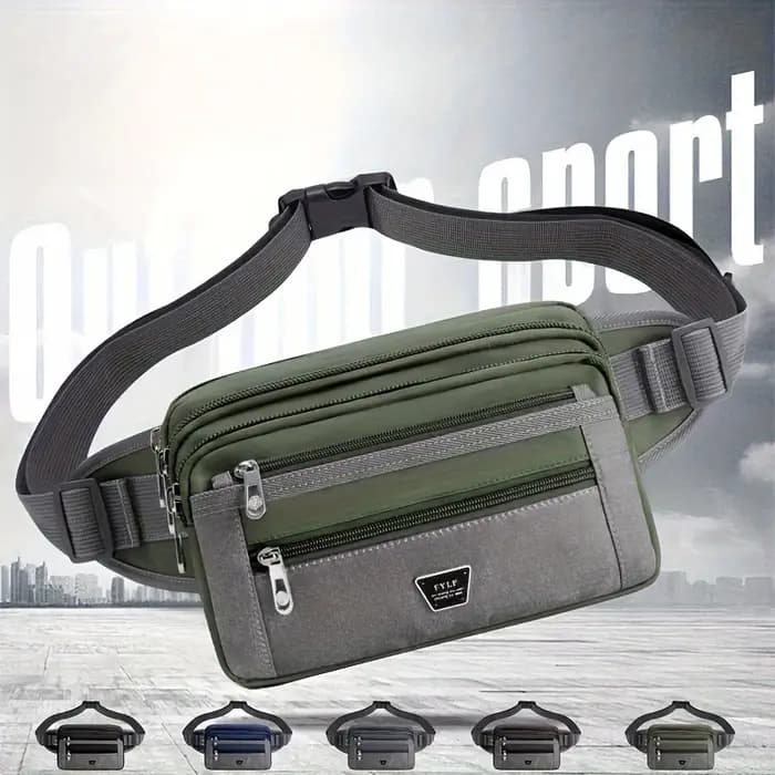 Sac banane multi-couches tendance pour homme