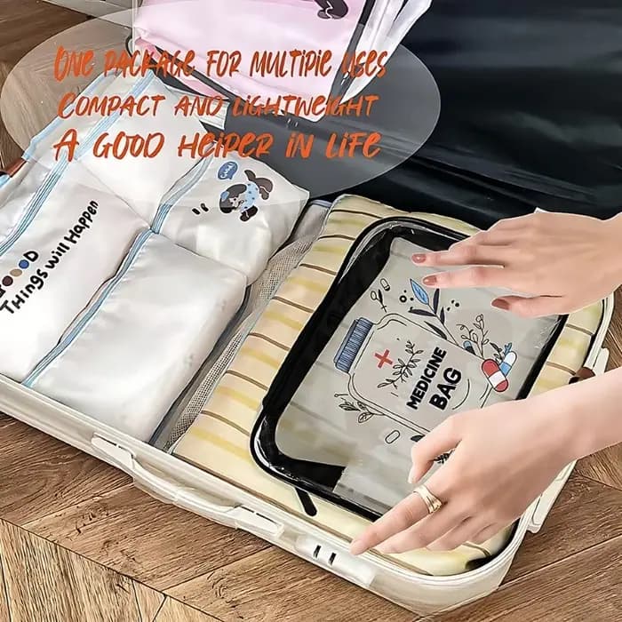 Trousse de maquillage de voyage transparente