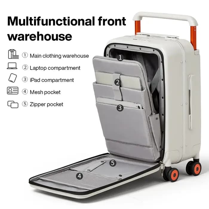Mixi nouveau Design large poignée valise hommes bagage à main femmes voyage boîtier de chariot 20 pouces cabine PC cadre en aluminium M9275