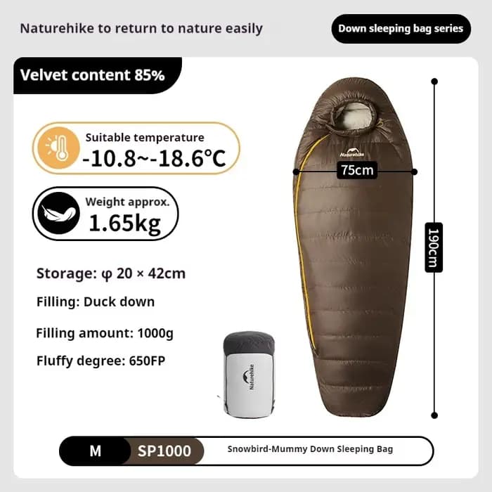 Natureifa-Sac de Couchage Snowbird pour Adulte