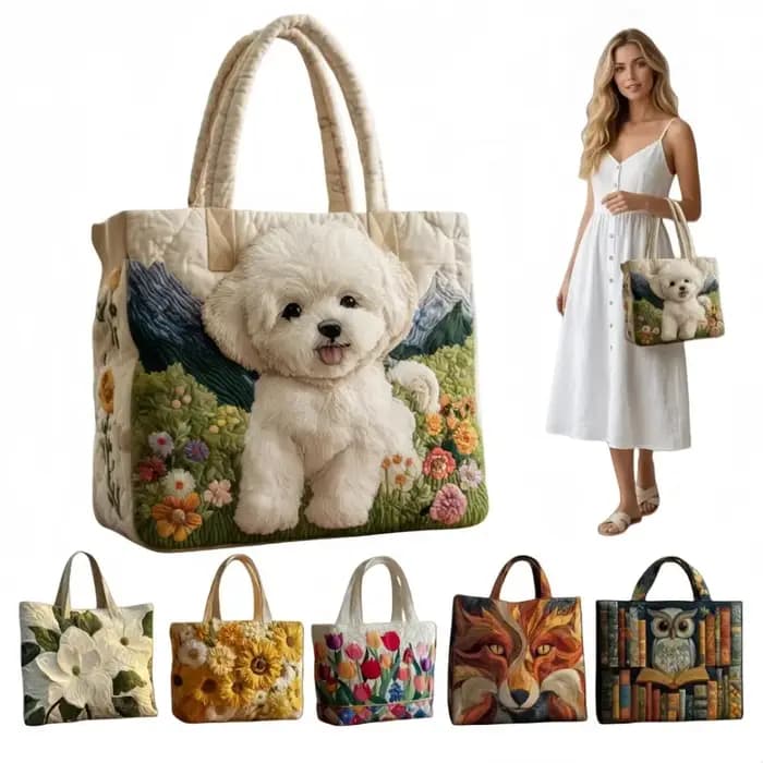 Sac fourre-tout vintage imprimé pour femme