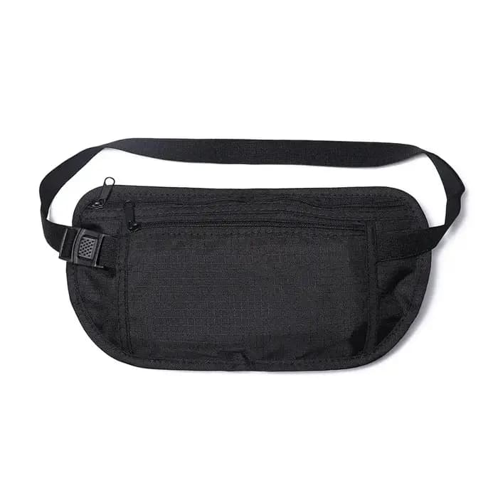 Sac banane discret en tissu, pochette de voyage antivol, ceinture porte-monnaie, portefeuille, sac de poitrine de sécurité pour passeport
