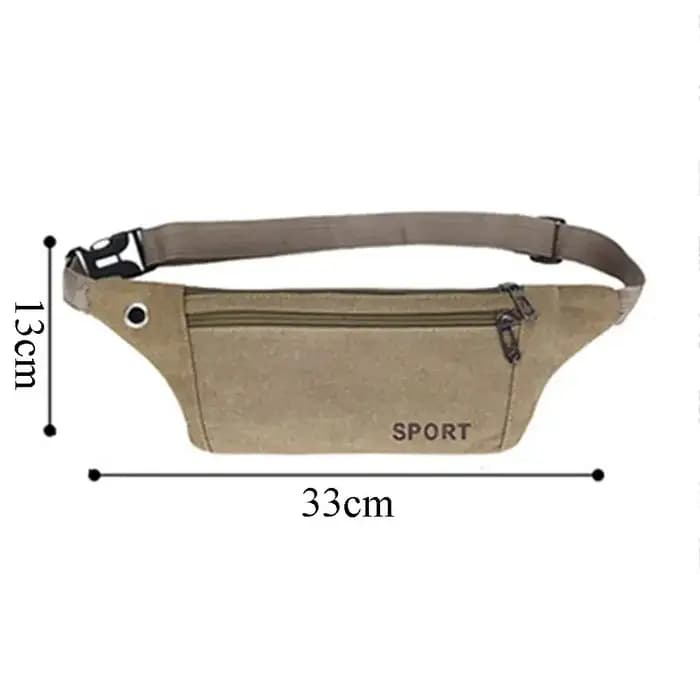 Sac banane décontracté pour homme en toile