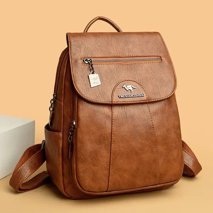 Sac à dos en cuir véritable souple pour femme, sac à dos de voyage décontracté pour femme, sacs d'école pour filles