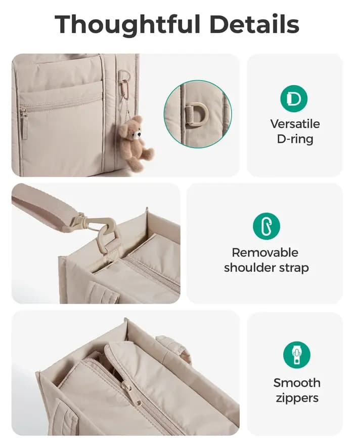BAGSMART petit sac fourre-tout pour femmes sac à bandoulière multifonctionnel avec fermeture éclair grande capacité voyage travail collège sac à main