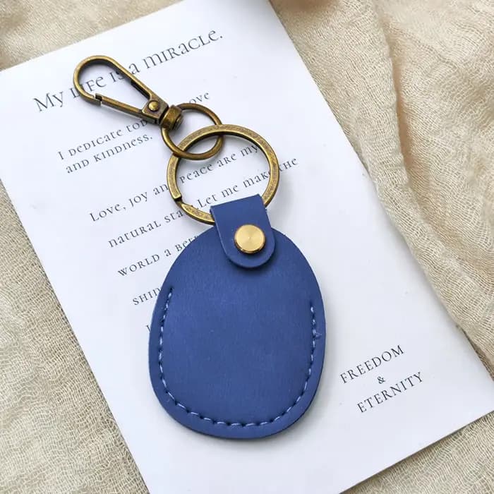 Étui en cuir pour cartes d'accès, anti-perte, anti-chute, accessoires porte-clés, porte-clés en cuir avec anneau porte-clés