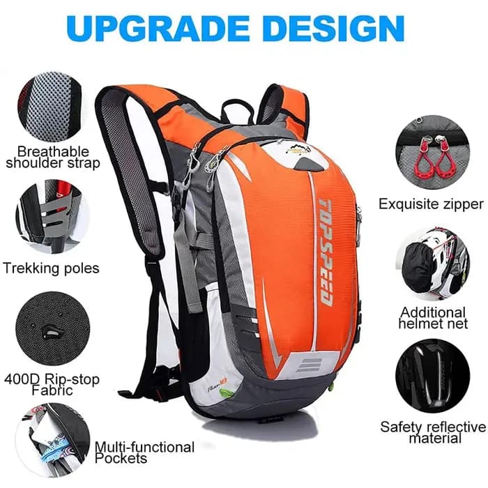 18L ultraléger Sports de plein air sac à dos pour l'escalade randonnée course cyclisme sac à dos étanche hydratation