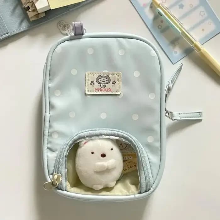 1 pièce – Pochette de passeport de style japonais avec fenêtre transparente à pois – Solution de rangement pratique pour les voyageurs fréquents