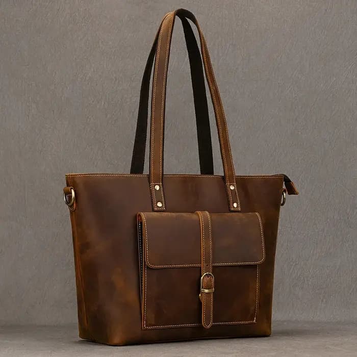 Luufan-Fourre-tout en cuir véritable pour femme