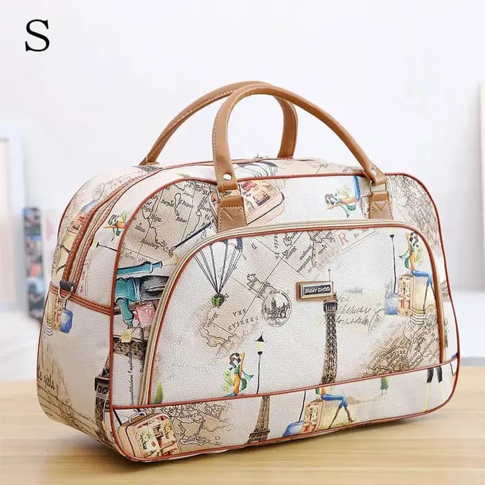 Sac de voyage en cuir imprimé pour femme, sac de sport étanche, sac de week-end décontracté pour fem