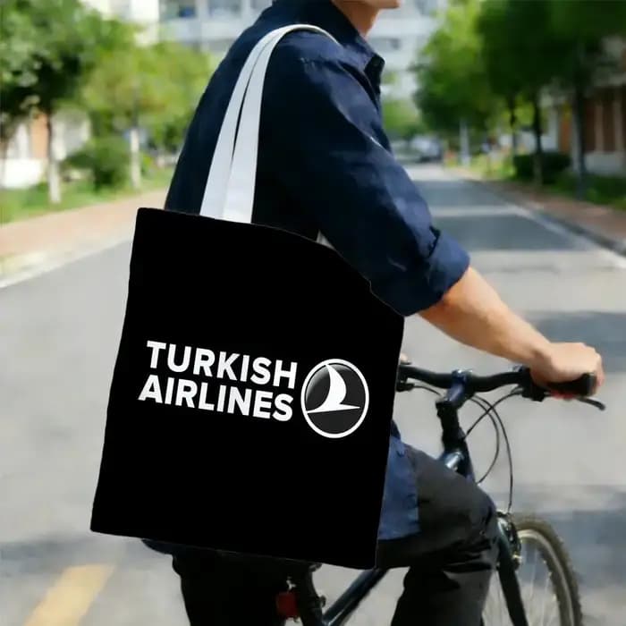 Sacs de rangement de la série Airline Turkish Airlines, sacs imprimés, sacs à bandoulière légers pour le shopping quotidien