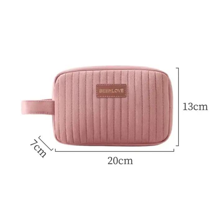Sac de rangement pour maquillage en velours pour la saison froide