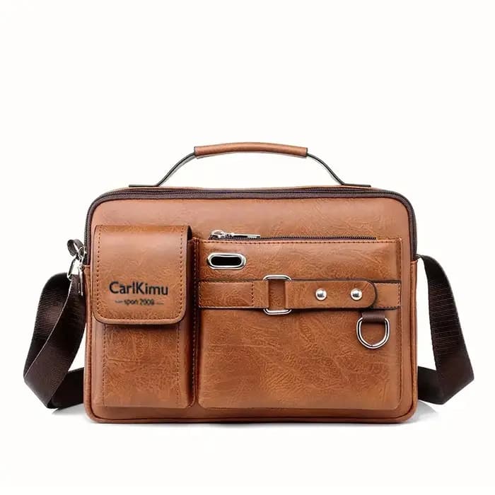 Sac d'affaires à bandoulière unique pour hommes, adapté aux voyages d'affaires. Fabriqué en matériau