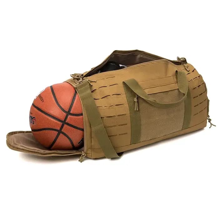 Sac de sport tactique de 40L pour hommes, sac de voyage, sac de fitness avec compartiment à chaussures, sac de basket-ball, sac de week-end pour activités de plein air